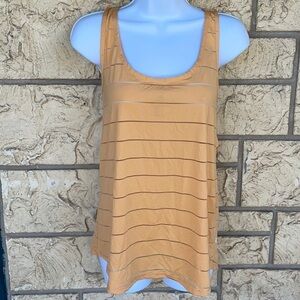 Champion 9 yellow ruffled back tank Top workout Med